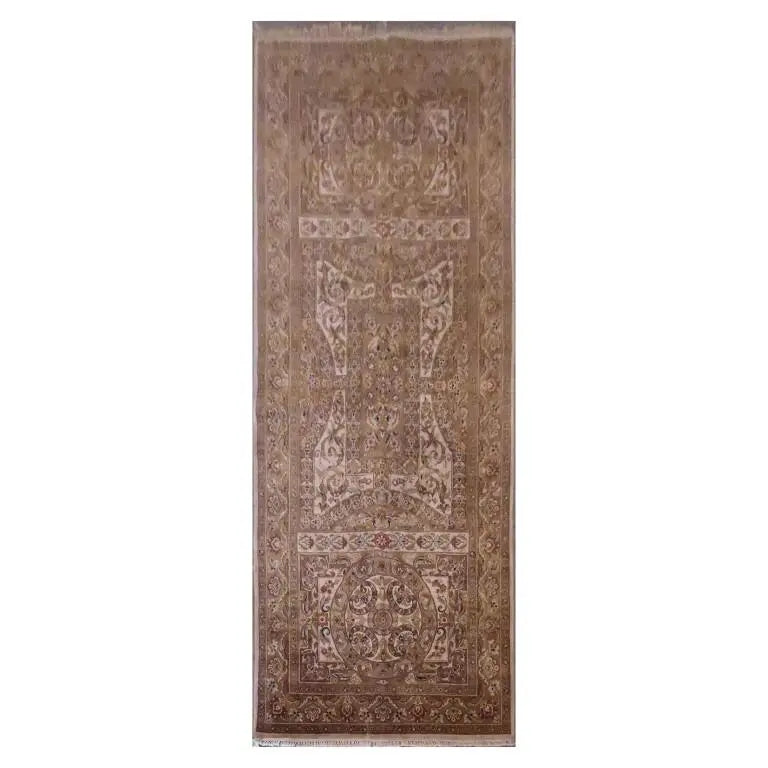 One Of The Kind Indian Hand-Knotted Rug 12'0'' X 5'0"